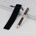 Hot selling office supplies stationery engarving logo custom metal rose gold pure copper pen